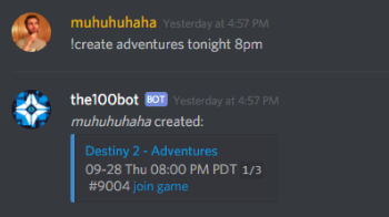 The Division Discord Bot Create